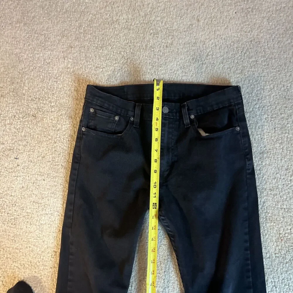 Levis Black Denim Skinny Tapered 5 Pocket Jeans | Men's 33Wx31L